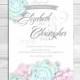 Watercolor Succulent Wedding Invitation // DIY Printable Invitation // Rustic Wedding, Whimsical Wedding