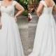 Elegant Plus Size Wedding Dresses Sweetheart Beads Ruched Lace Applique Ball Gowns Sweep Train Lace-Up Spring Sleeveless Large Bridal Dress Online with $105.16/Piece on Hjklp88's Store 