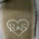 Burlap and lace table runners, monogrammed table runner