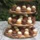 Cupcake Stand Rustic Wedding Log Slices 4 Tier