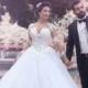 Elegant Said Mhamad Long Sleeves Ball Gown Wedding Dresses 2016 Jewel Appliques Plus Size Arabic Dubai Sheer Bridal Gowns Vestidos De Noiva Online with $113.66/Piece on Hjklp88's Store 