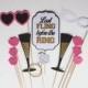 Bachelorette Photo Booth Props Wedding Photobooth Prop with Gold Foil Last Fling Before The Ring Party