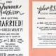Hand Lettered San Diego Wedding Invitations