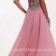 Floor Length Beaded Bodice Pink One Shoulder Prom Dresses