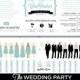 wedding program, ceremony program, wedding party silhouettes, PRINTABLE