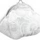 bride handbag, bridal white and silver  clutch bag, womens white purse bag in wedding, formal, vintage style, bridesmaid clutch handbag 0425