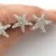 Crystal Starfish Hair Pin Set of 3 Beach Wedding Hair Accessories