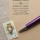 Self Inking Return Address Stamp ART DECO Design Interchangeable custom stamp - personalized wedding stamp