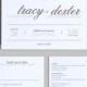 Printable Wedding Invitation Set - Simple Script - Wedding Invitation, Enclosure Card and RSVP