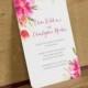 Modern Bright Floral Wedding Invitation Template,Modern Pink Floral Wedding Invitation Digital Download,Floral Wedding Printable Invitations