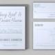 Casual Wedding Invitation Set - Invitation, Response Card, and Enclosure Card - Custom Printable PDF