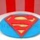 Edible Cake Topper - SUPERMAN LOGO - Man of Steel - Justice League - SUPERHERO cake Topper - Super Man Cake - Fondant cake topper (1 piece)