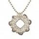 White Pearl Silver Necklace-Elegant Pearl Bridal Pendant-Wedding Pearl Pendant Necklace-Geometric Silver Necklace-One of a King Wedding Gift