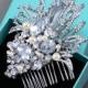 Large Crystal Headpiece, Wedding Hair Comb, Swarovski Pearl, Rhinestone Comb, Bridal Hair Comb, Wedding Jewelry, Hair Accessory