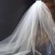 Bridal veil Communion Veil 1Tier White, Ivory,Shimmery White, Shimmery ivory Veil   20 inch long veil