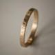 Recycled Hand Forged 14k Yellow Gold 2mm Band Hammered Eco Metal