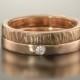 Gold wedding bands, Rose gold wedding ring, Rose gold diamond ring, Diamond wedding bands, Diamond ring set, 14k 18k simple gold bands