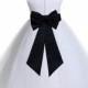 White Flower Girl dress tiebow sash pageant wedding bridal recital children tulle bridesmaid toddler sashes sizes 12-18m 2 4 6 8 10 12 