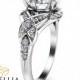 14K White Gold Engagement Ring-Diamond Engagement Ring-2ct. Diamond Engagement Ring
