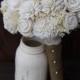 Sola bouquet, wedding bouquet, bridal bouquet, rustic wedding, cream, ivory, bridesmaid bouquet
