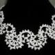 Tatted Lace Collar Necklace - Elegant Bride - Wedding White