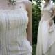 Vintage-style Elegant 3 Parted 100% Silk Wedding Gown with Linen Bodice OOAK - Maya