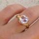 20% off-SALE!!! Clear Quartz Ring - April Birthstone Ring - Gold Ring - Gemstone Ring - Birthstone Rings - Promise Ring - Vintage Band