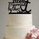 Anchor Beach Wedding Cake Topper - Destination Wedding - You and Me Married by the Sea - Nautical -  Anchor - Ocean - Cruise wedding