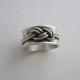 Love knot ring infinity knot ring silver celtic 10mm