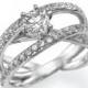Diamond Engagement Ring, Antique Engagement Ring, Unique engagement ring, Engagement band, white gold engagement ring, Art deco ring, rings