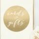 Cards & Gifts Sign / Gold Sparkle Wedding Sign DIY / Metallic Gold and Cream / Champagne Gold ▷ Instant Download JPEG