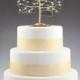 Personalized 50th Anniversary Cake Topper Tree Gift Idea Clear Swarovski Crystal Elements on Gold 6" with Optional Mirror
