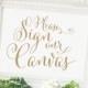 Please Sign our Canvas Sign - 8 x 10 - Instant Download - DIY Printable Sign - "Bella" antique gold -  PDF and JPG files