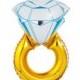 Engagement Ring Balloon //  Bachelorette Party Decoration // Bridal Shower Decor // Jumbo Diamond Ring Balloon