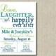 Rehearsal Dinner Invitation - Printable Invitation - Love, Laughter, Happily Ever After - Lime Green Turquoise Blue
