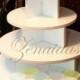White Melamine Cupcake Stand 65 Cupcakes 4 Tier Round Threaded Rod and Freestanding Style Stand Birthday Stand DIY Project