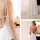 Beaded Straps and Sweetheart Neckline Low Open Back Wedding Dress