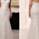 Spaghettis Straps Sweetheart Fit and Flare Wedding Dress