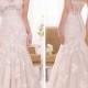 Gorgeous Fit and Flare Straples Sweetheart Lace Appliques Wedding Dress