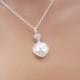 Simple Wedding necklace, Crystal Bridal necklace, Wedding jewelry, Cushion cut crystal necklace, Swarovski necklace, bridesmaid jewelry