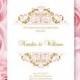 Wedding Program Template "Grace" Blush Pink & Gold Order of Service Ceremony Template Instant Download Order Any 1 or 2 Colors DIY U Print