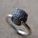 Old victorian button ring WOVEN Made to Order