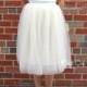 Claire Soft Champagne Tulle Skirt - Length 26"