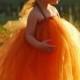 Burnt Orange Tutu Dress or Tutu--Flower Girl Dress---Available in Many Color Combinations----Perfect for WEDDINGS