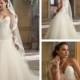 Strapless A-line Sweetheart Wedding Dresses with Scalloped Droppd Waist