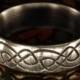 Celtic Wedding Ring With Engraved Woven Knotwork Design in Sterling Silver, Made in Your Size CR-730