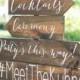 Wood Wedding Directional Signs - Set of 4