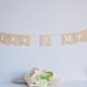 miss to mrs banner burlap bunting sign shower wedding rustic bridal lace white custom couple photo bow bride square decor prop garland table