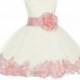 Ivory Flower Girl dress sash pageant petals wedding bridal children bridesmaid toddler elegant sizes 6-18m 2 3t 4 5t 6 6x 7 8 10 12 14 