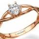 Infinity Ring, Engagement Ring, Wedding Ring, Art Deco Ring, Infinity Band, Engagement Band, 14k Ring, Red, Pink Gold RIng, Bridal Jewelry